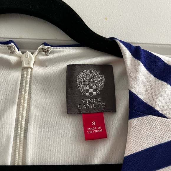 Blue and white striped Vince Camuto dress - Picture 2 of 3